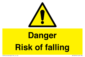 Danger Risk of falling